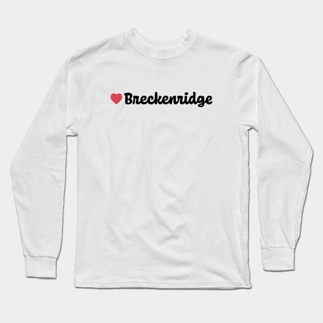 Breckenridge Heart Script Long Sleeve T-Shirt by modeoftravel